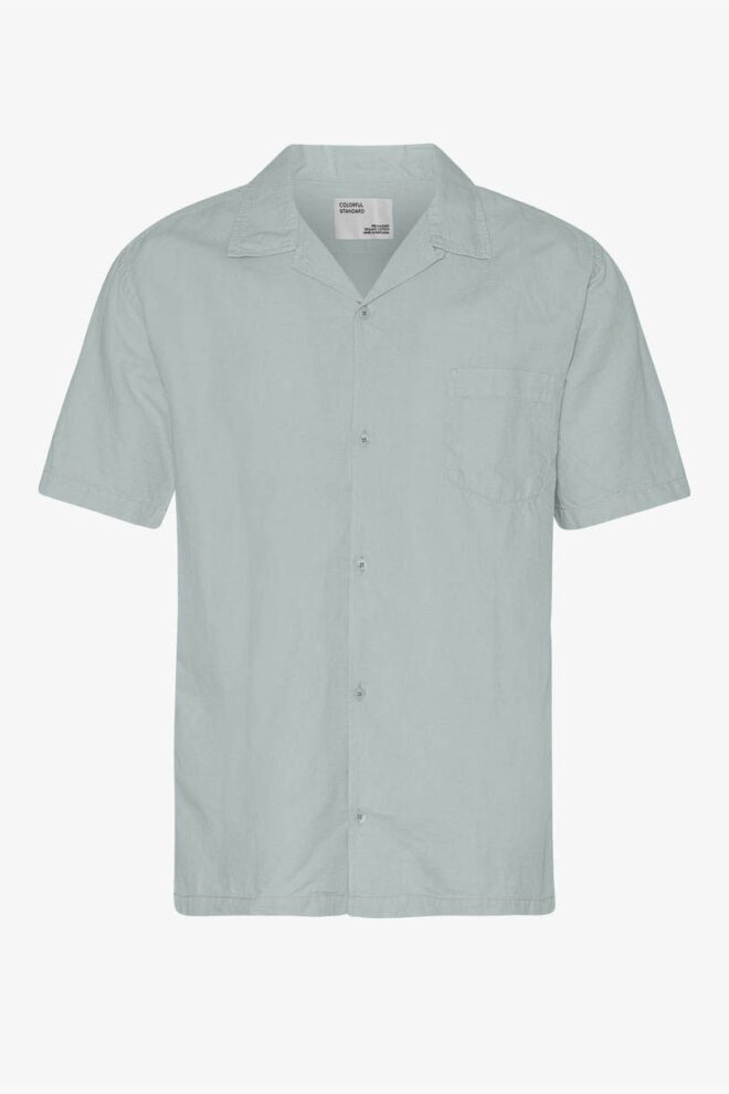 HEMD LINEN SHORT SLEEVED SHIRT CLOUDY GR