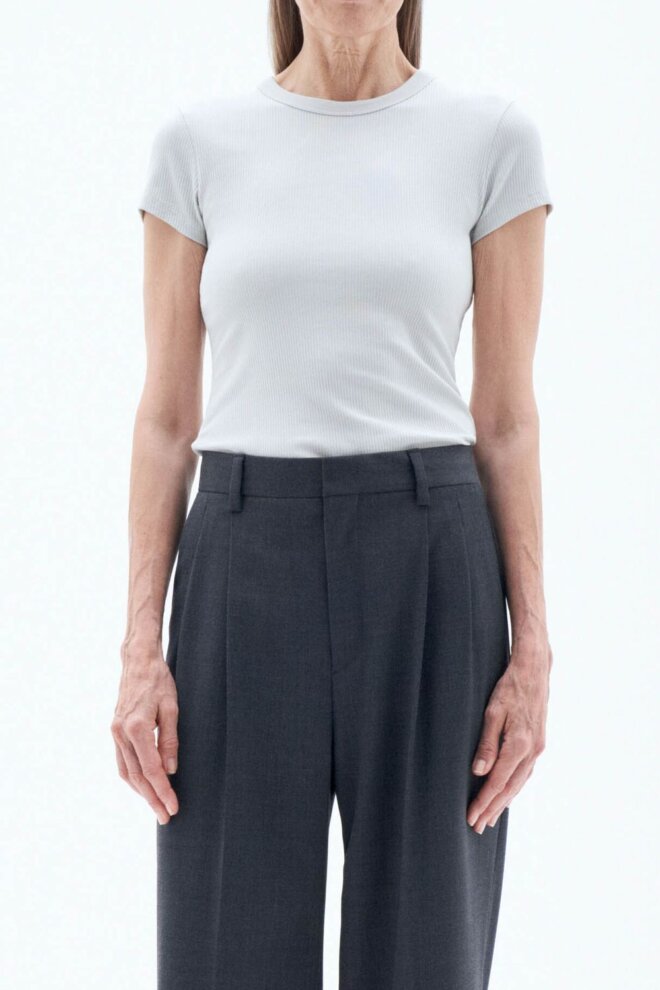 SHIRT 28500 FINE RIB TEE 9936 LIGHT GREY