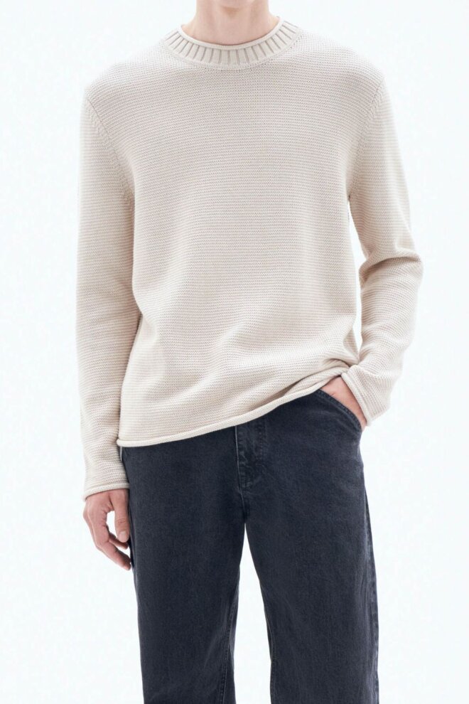 PULLOVER 30360 ROLLED HEM SWEATER 9942