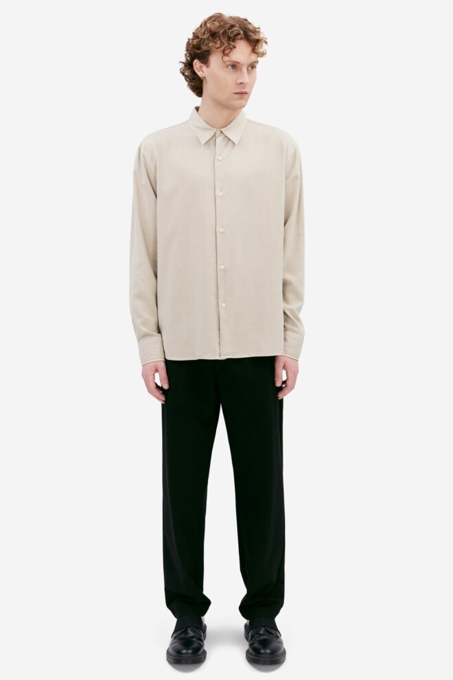 HEMD OSSIAN TENCEL SAND GREY