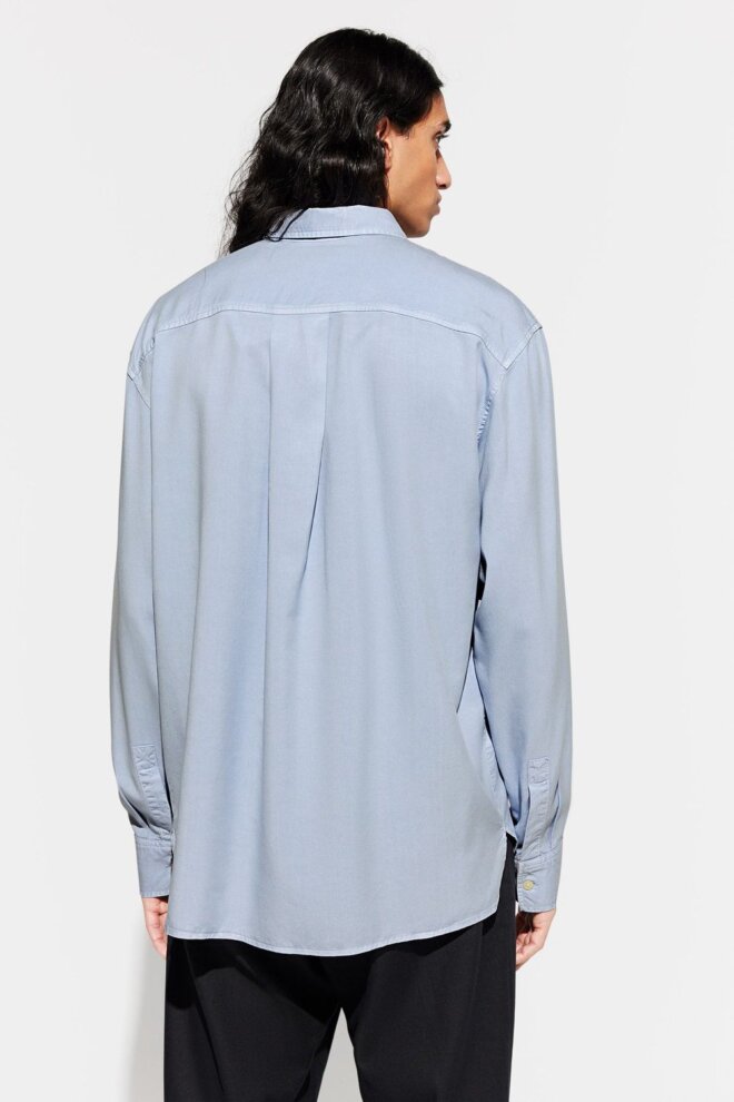 HEMD OSSIAN TENCEL LIGHT BLUE