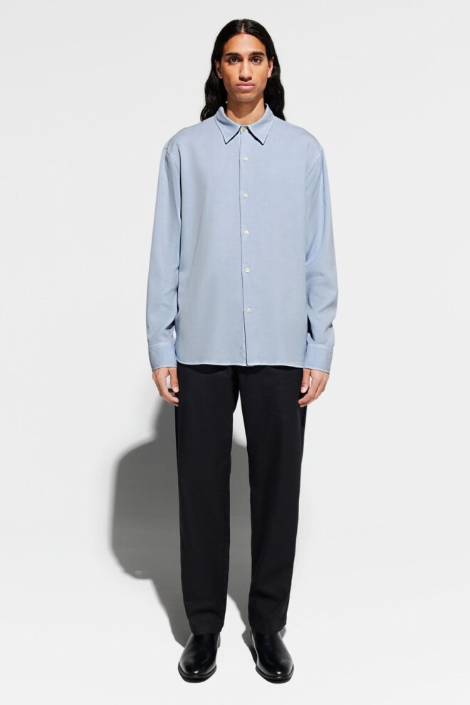 HEMD OSSIAN TENCEL LIGHT BLUE