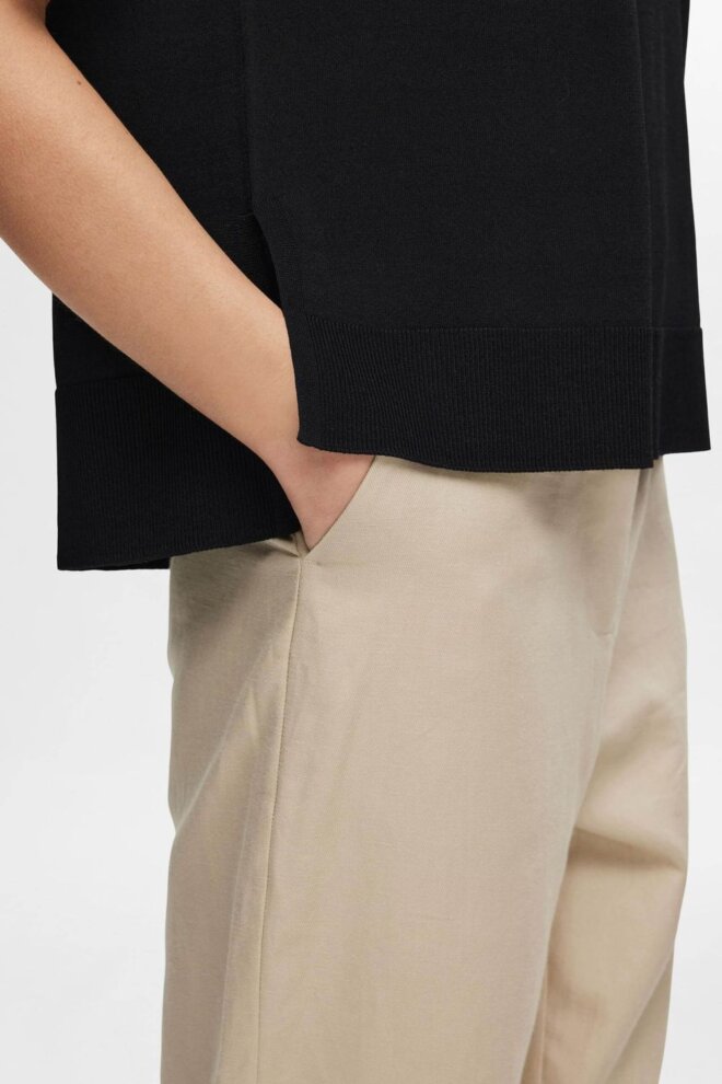 PULLOVER 16065731 SLFWILLE SS KNIT O- NECK B