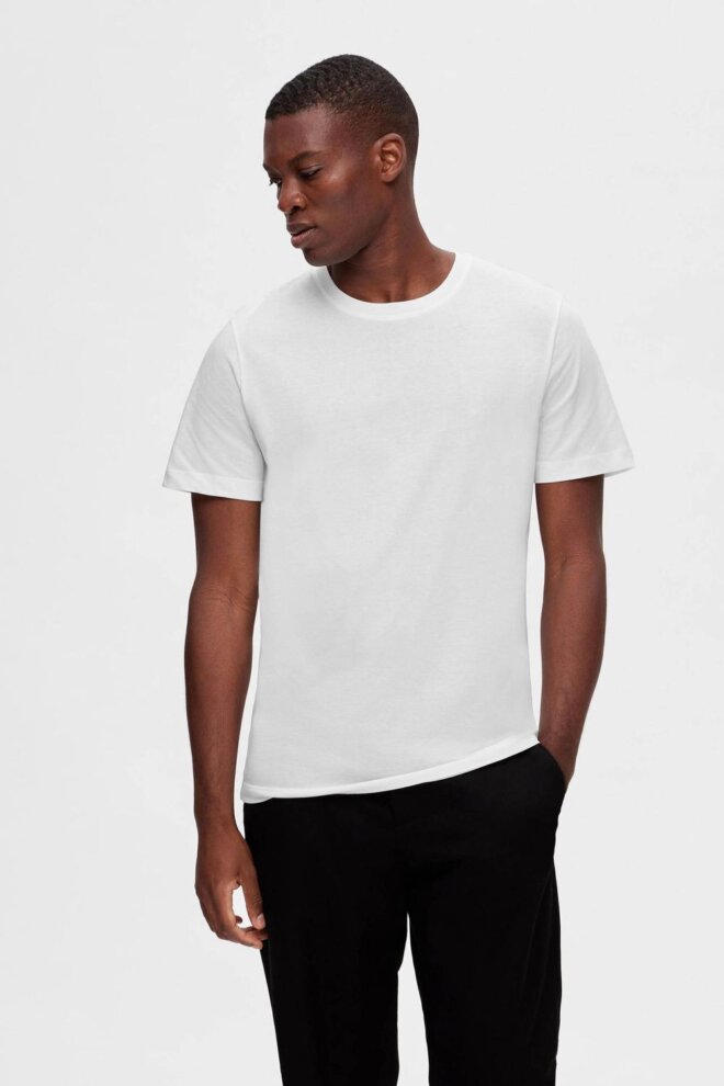 SHIRT 16094134 SLHCORMAC BLACK/WHITE/NAVY