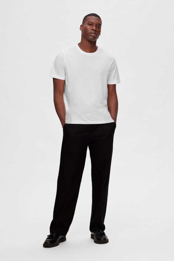 SHIRT 16094134 SLHCORMAC BLACK/WHITE/NAVY