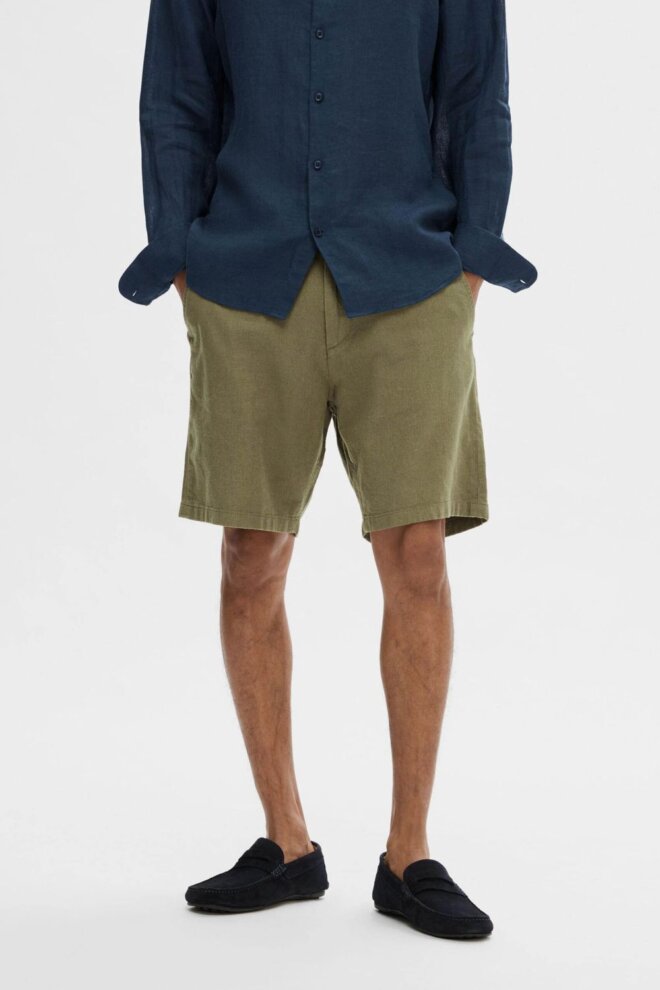 SHORT 16087638 SLHREGULAR BURNT OLIVE