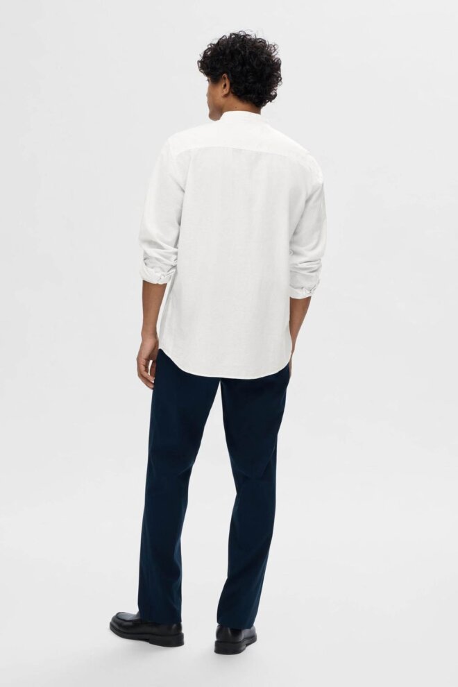 HEMD 16079054 SLHREGNEW-LINEN BRIGHT WHI