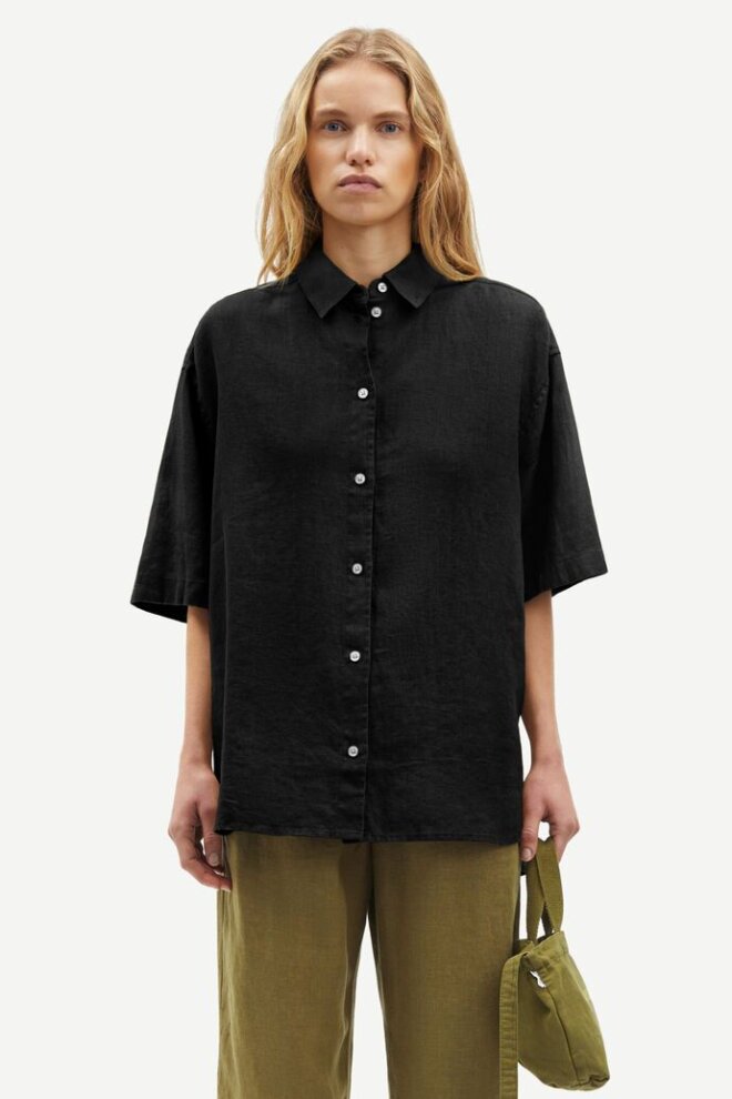 BLUSE SALARIKA SS SHIRT 14329 BLACK