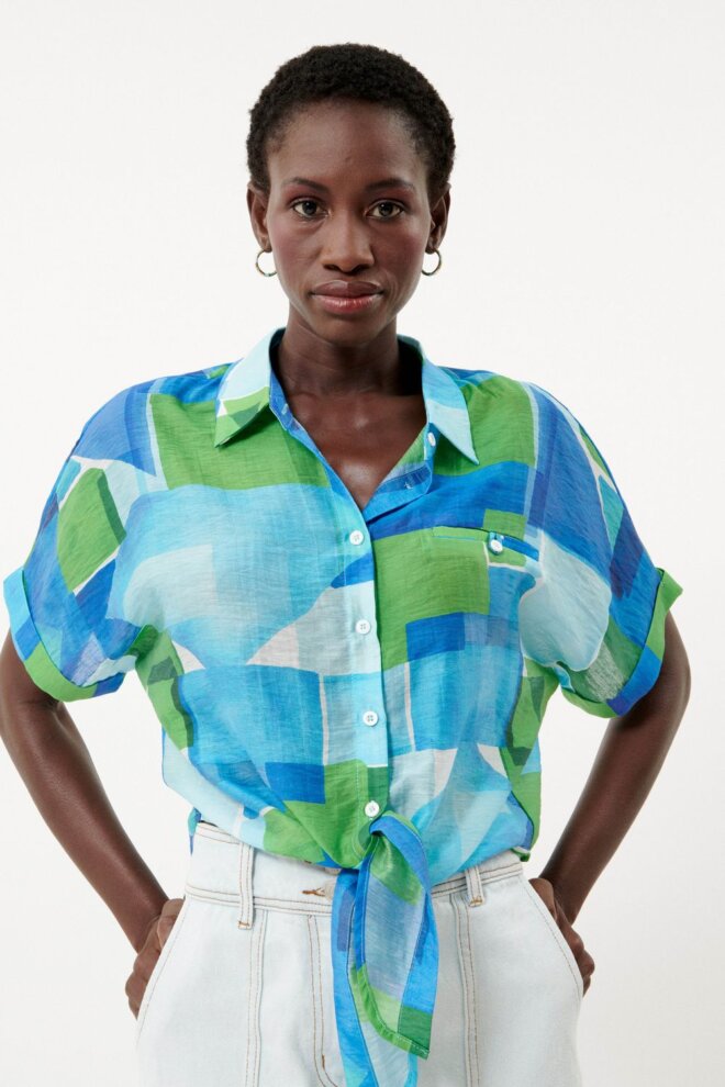 BLUSE CANDYS GEO BLUE