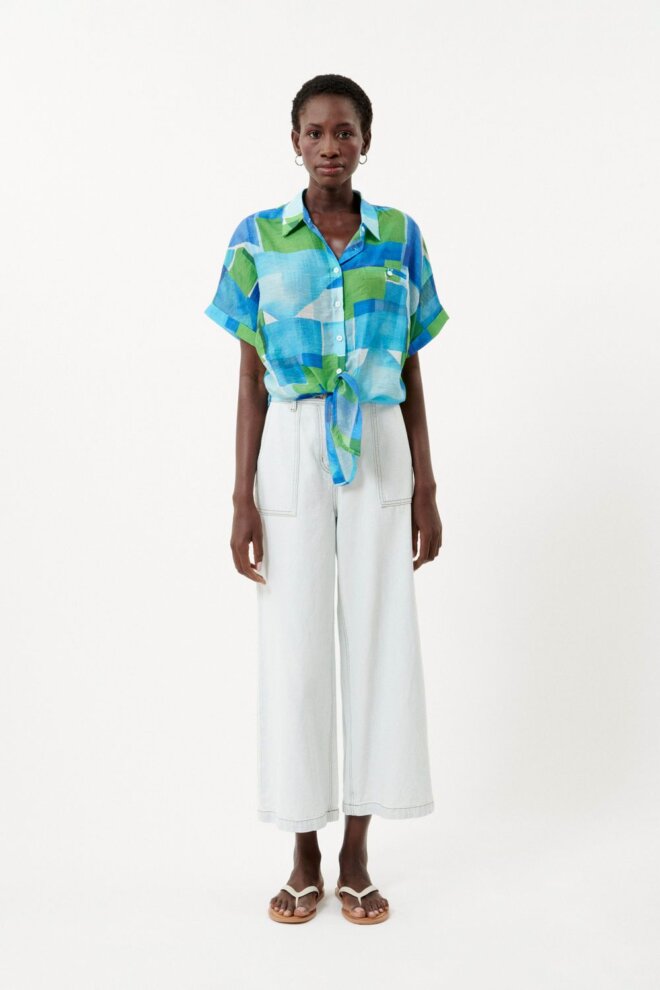 BLUSE CANDYS GEO BLUE