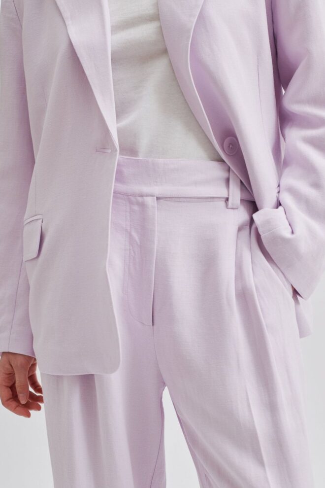HOSE LINO NEW TROUSERS LAVENDER FOG