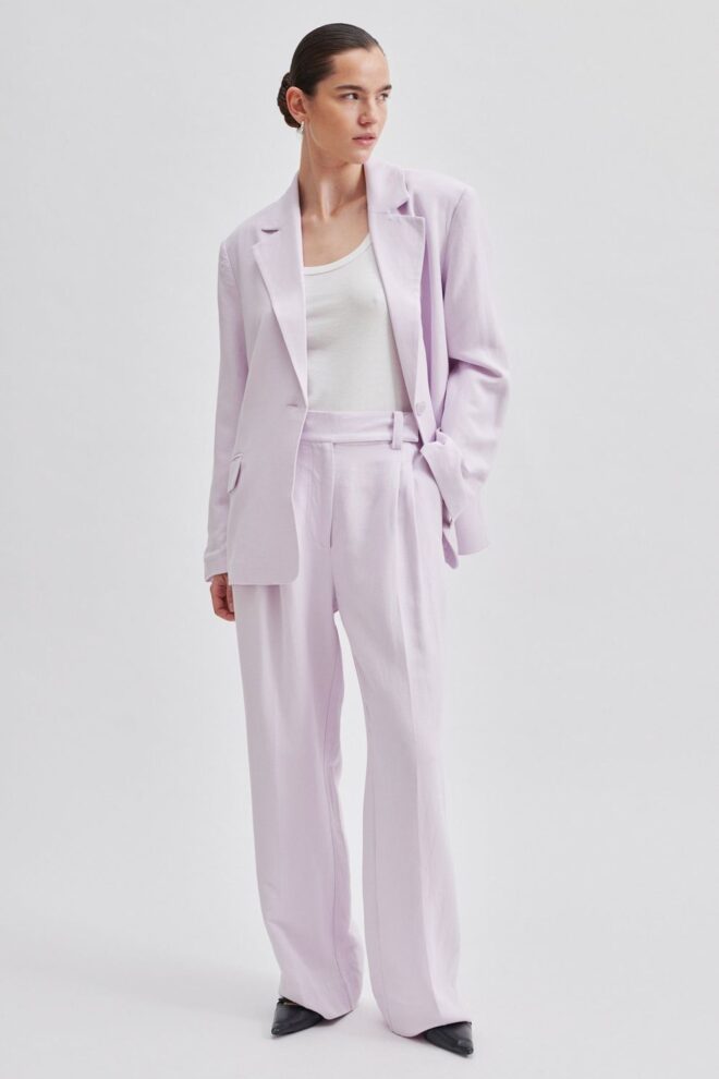 HOSE LINO NEW TROUSERS LAVENDER FOG