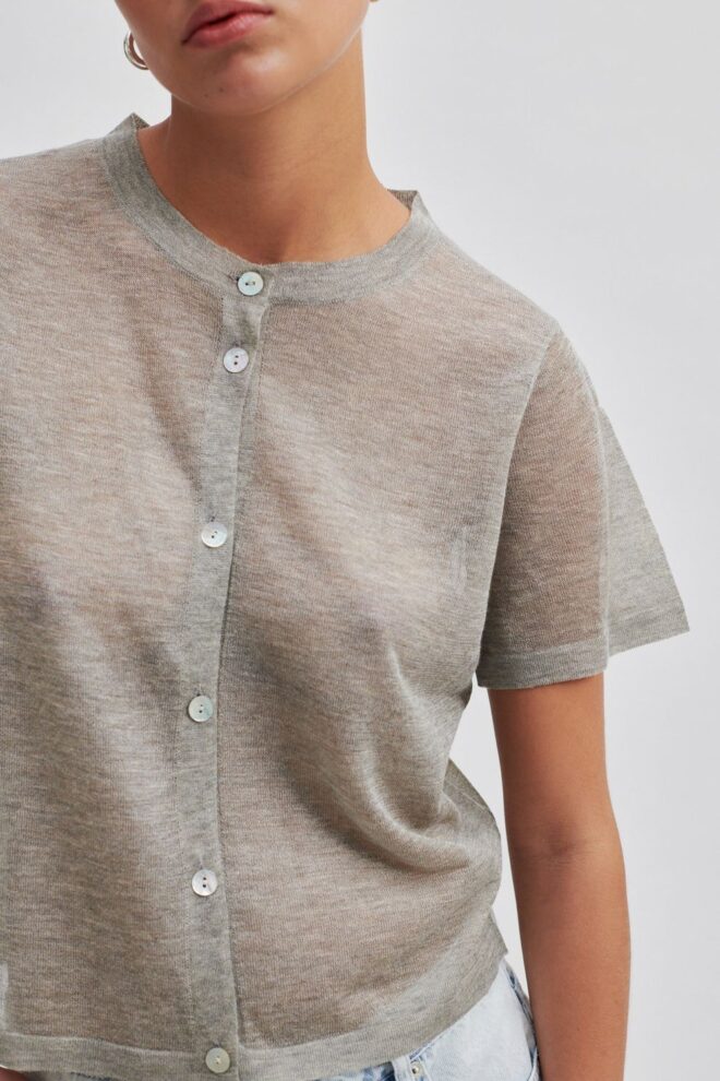 CARDIGAN TINKE KNIT CARDIGAN VINTAGE KHAKI