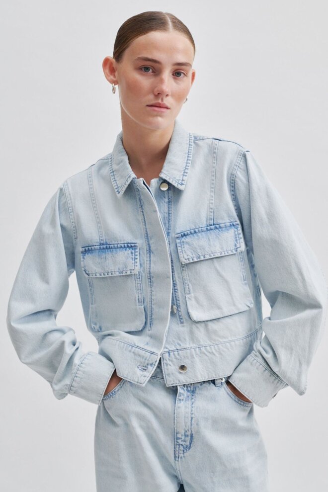 JEANSJACKE FIRA JACKET LIGHT BLUE DENIM