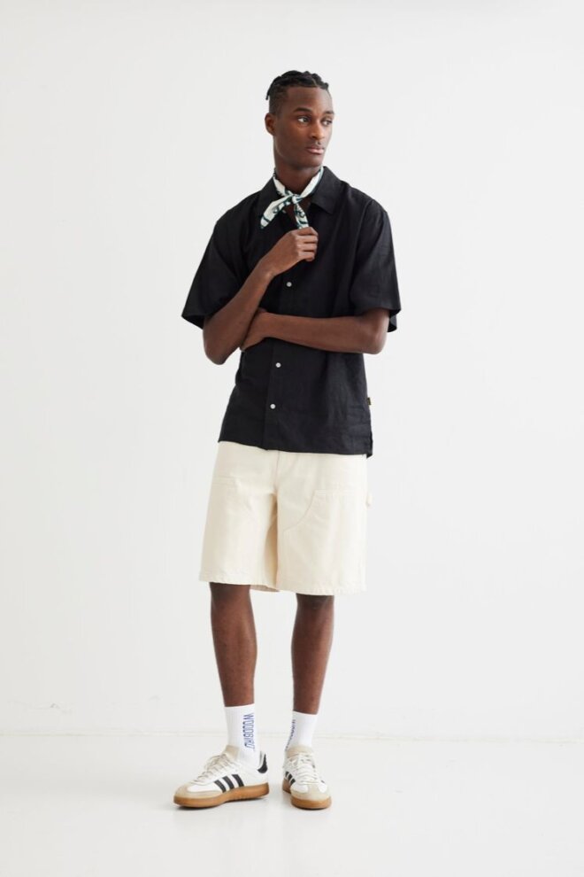 HEMD WBBANKS LINEN BLACK