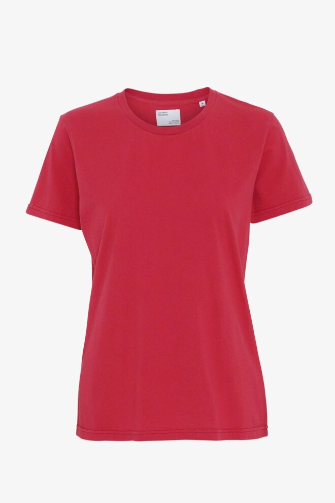 SHIRT WOMEN LIGHT ORGANIC TEE SCARLET