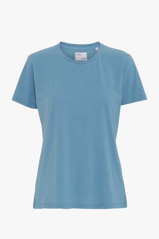 SHIRT WOMEN LIGHT ORGANIC TEE STONE BLUE