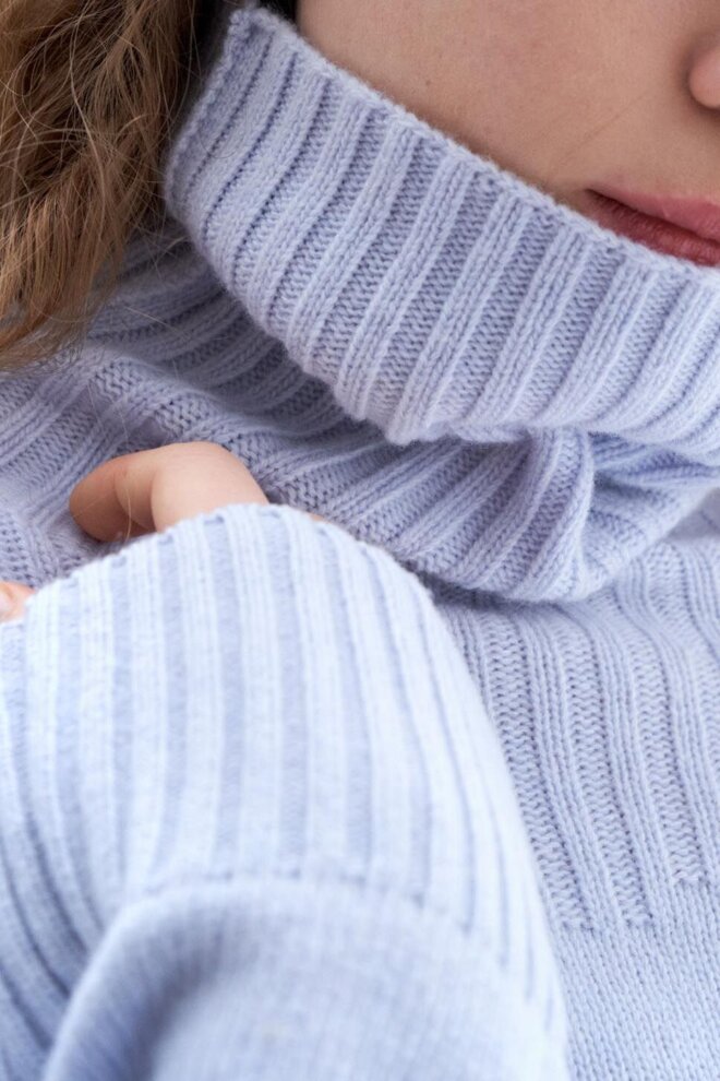 PULLOVER 30097 WOOL TURTLENECK ICE