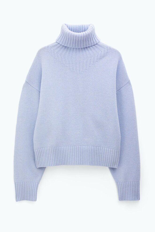 PULLOVER 30097 WOOL TURTLENECK ICE
