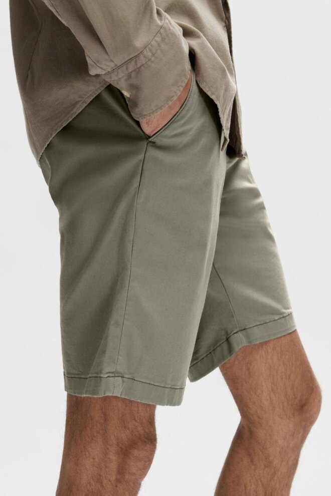 SHORT 16092329 SLHSLIM-MILES SHORT GREIGE