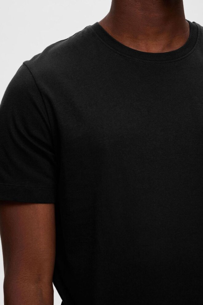 SHIRT 16094134 SLHCORMAC SS O-NECK BLACK