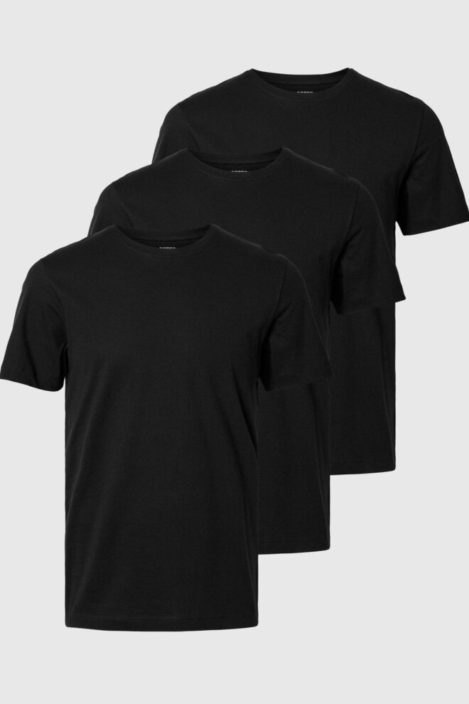 SHIRT 16094134 SLHCORMAC SS O-NECK BLACK
