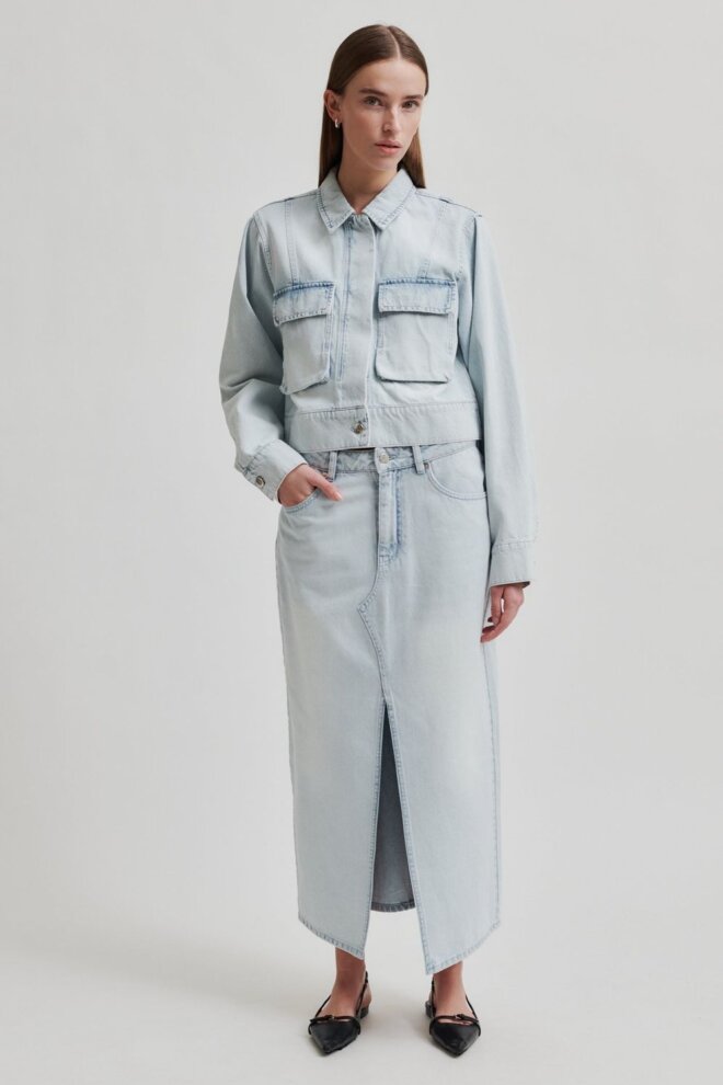 ROCK FIRA SKIRT LIGHT BLUE DENIM