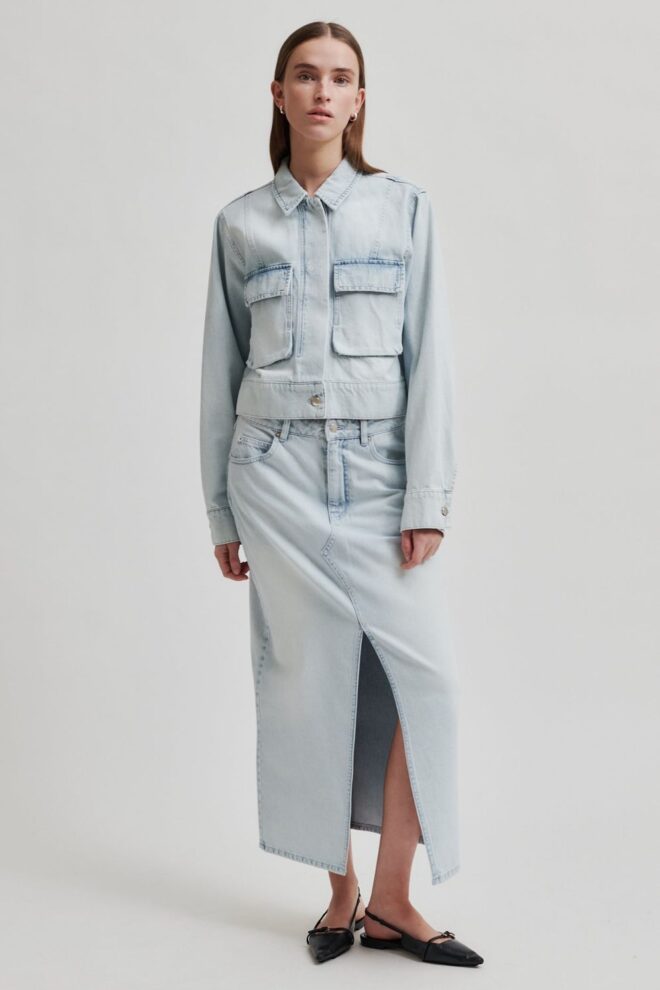 ROCK FIRA SKIRT LIGHT BLUE DENIM