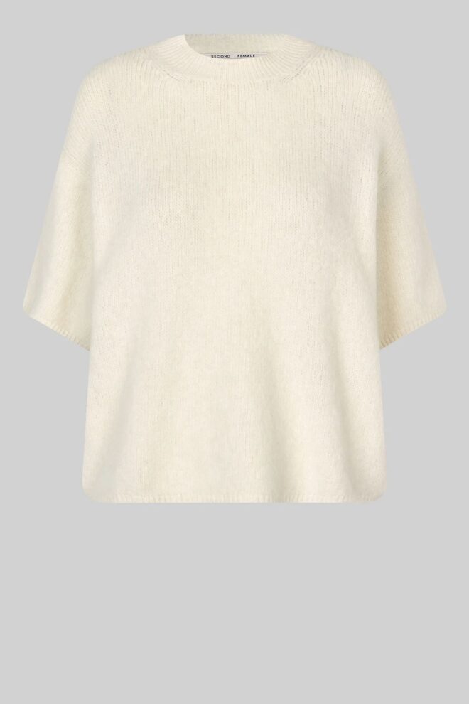 PULLOVER WANDA KNIT O-NECK DARK CHALK