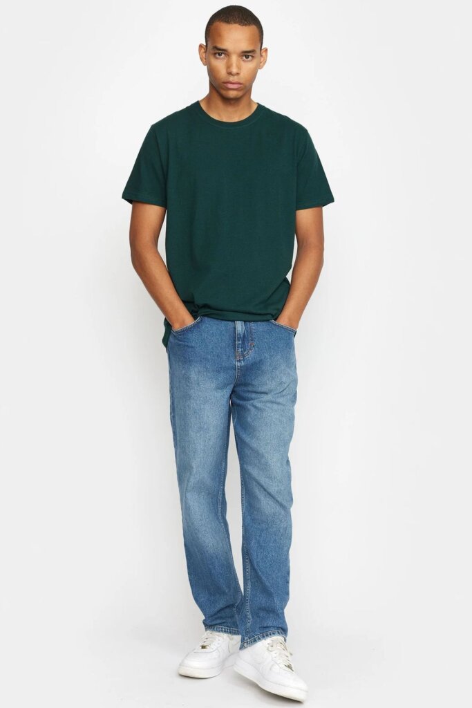 SHIRT 1051 DARKGREEN-MELANGE