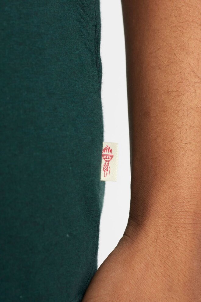 SHIRT 1051 DARKGREEN-MELANGE