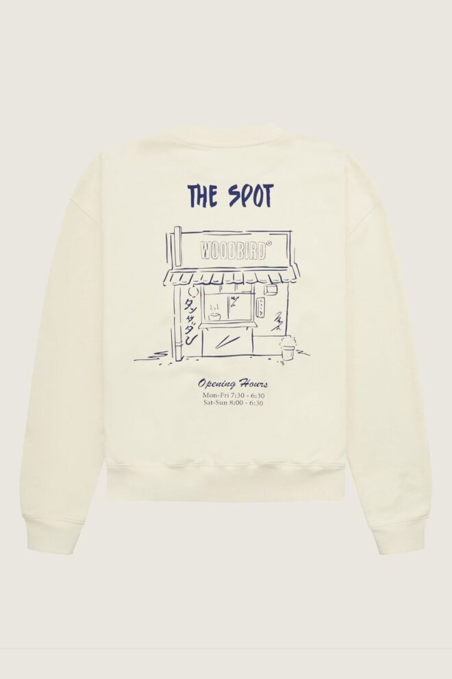 SWEATER WB CUBE SPOT CREW OFF WHITE