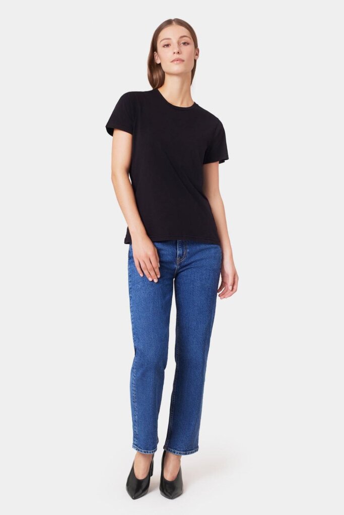 SHIRT WOMEN LIGHT ORGANIC TEE DEEP BLACK