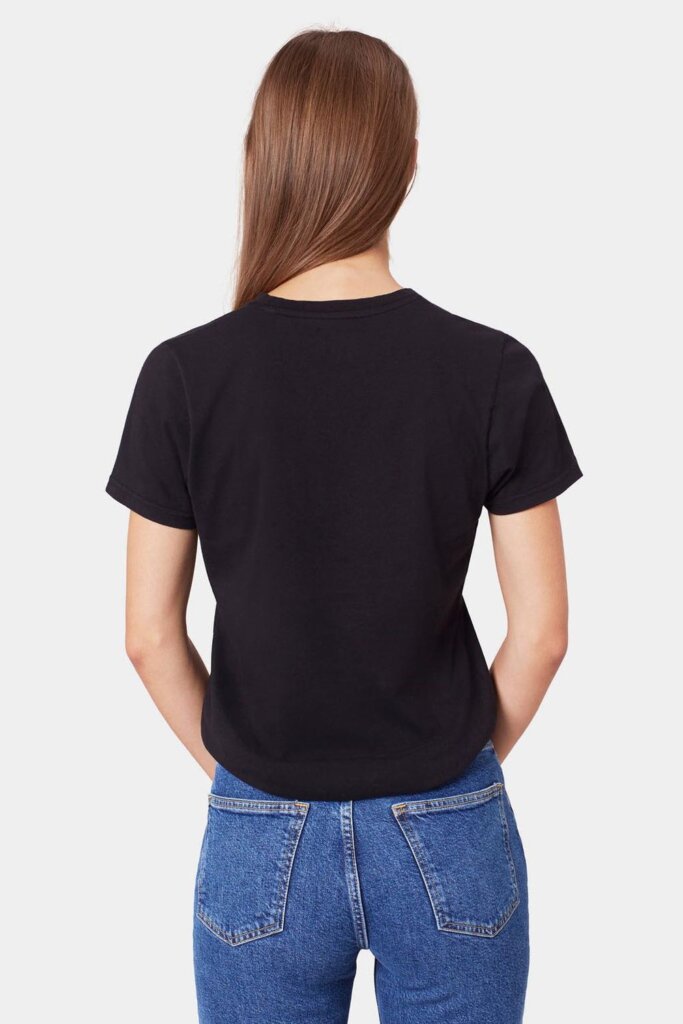 SHIRT WOMEN LIGHT ORGANIC TEE DEEP BLACK