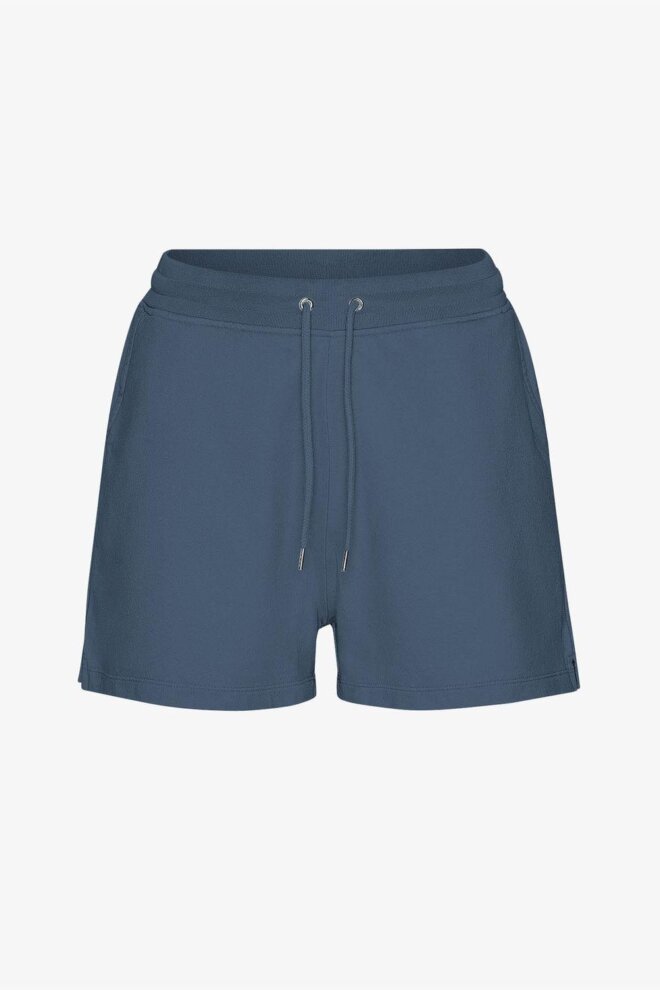 SHORT WOMEN ORGANIC SWEATSHORTS PETROL BL