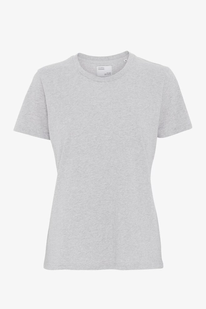 SHIRT WOMEN LIGHT ORGANIC TEE SNOW MELANG