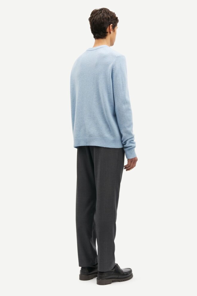 PULLOVER ISAK KNIT SWEATER 15012 SUBDUED BLU