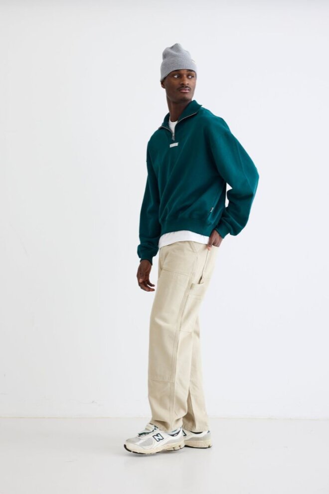 SWEATSHIRT WBLEE HALF ZIP SPORTS GREEN