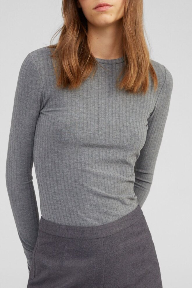 SHIRT GINGER LONGSLEEVE GREY MELANGE
