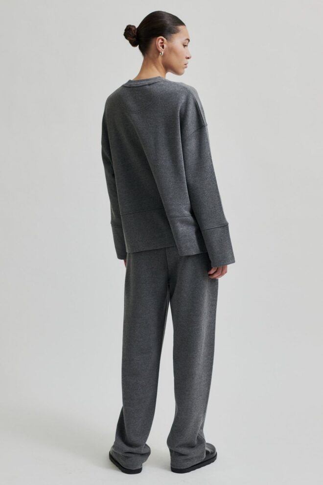 SWEATER ABADELL SWEAT O-NECK DARK GREY