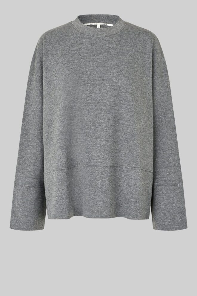 SWEATER ABADELL SWEAT O-NECK DARK GREY