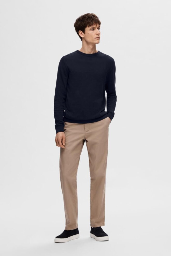 PULLOVER 16074682 SLHBERG CREW NECK NAVY BL