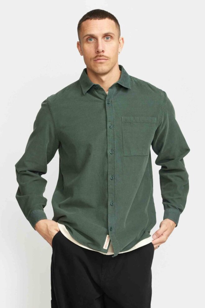 HEMD 3991 LOOSE SHIRT DARKGREEN