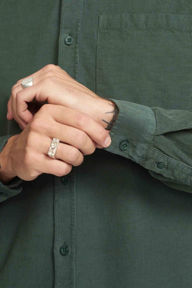 HEMD 3991 LOOSE SHIRT DARKGREEN