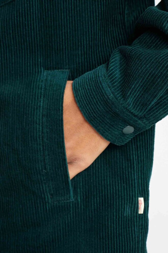 HEMD 3970 OVERSHIRT W. ZIPPER DARKGREEN