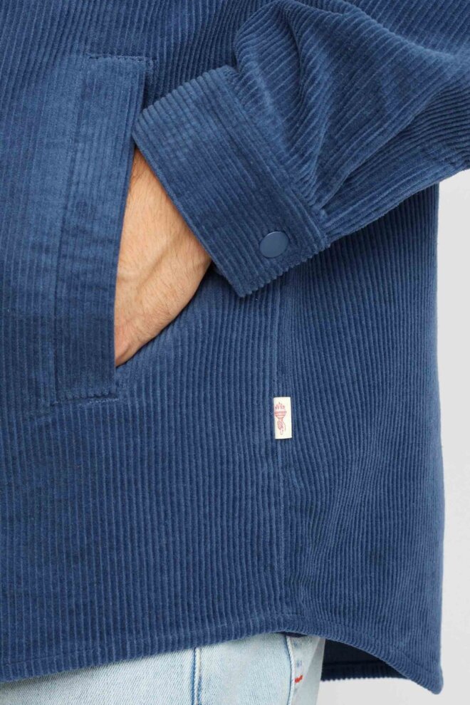 HEMD 3970 OVERSHIRT W. ZIPPER BLUE