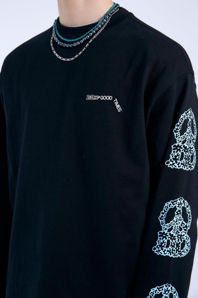 SHIRT RENO LONG SLEEVE BLACK PEACES