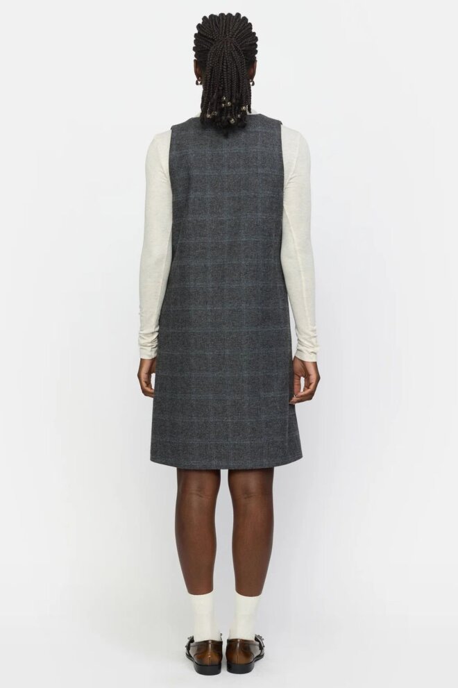 KLEID SRANNIE DRESS CHECKED GREY