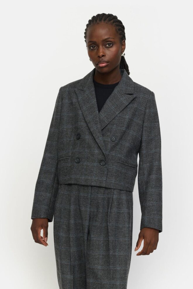 BLAZER SRANNIE BLAZER CHECKED GREY