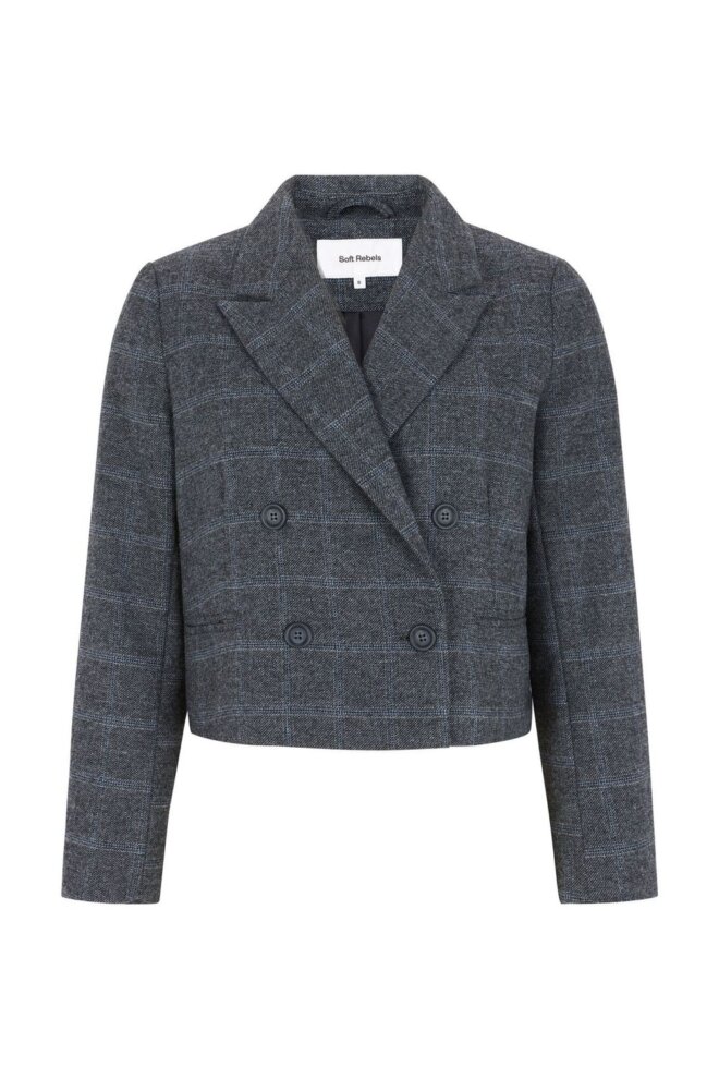 BLAZER SRANNIE BLAZER CHECKED GREY